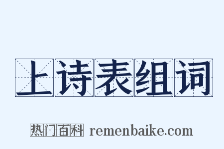上诗表组词是什么意思的图片